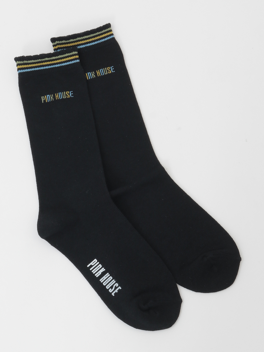 カラフルロゴソックス 詳細画像 クロ 1