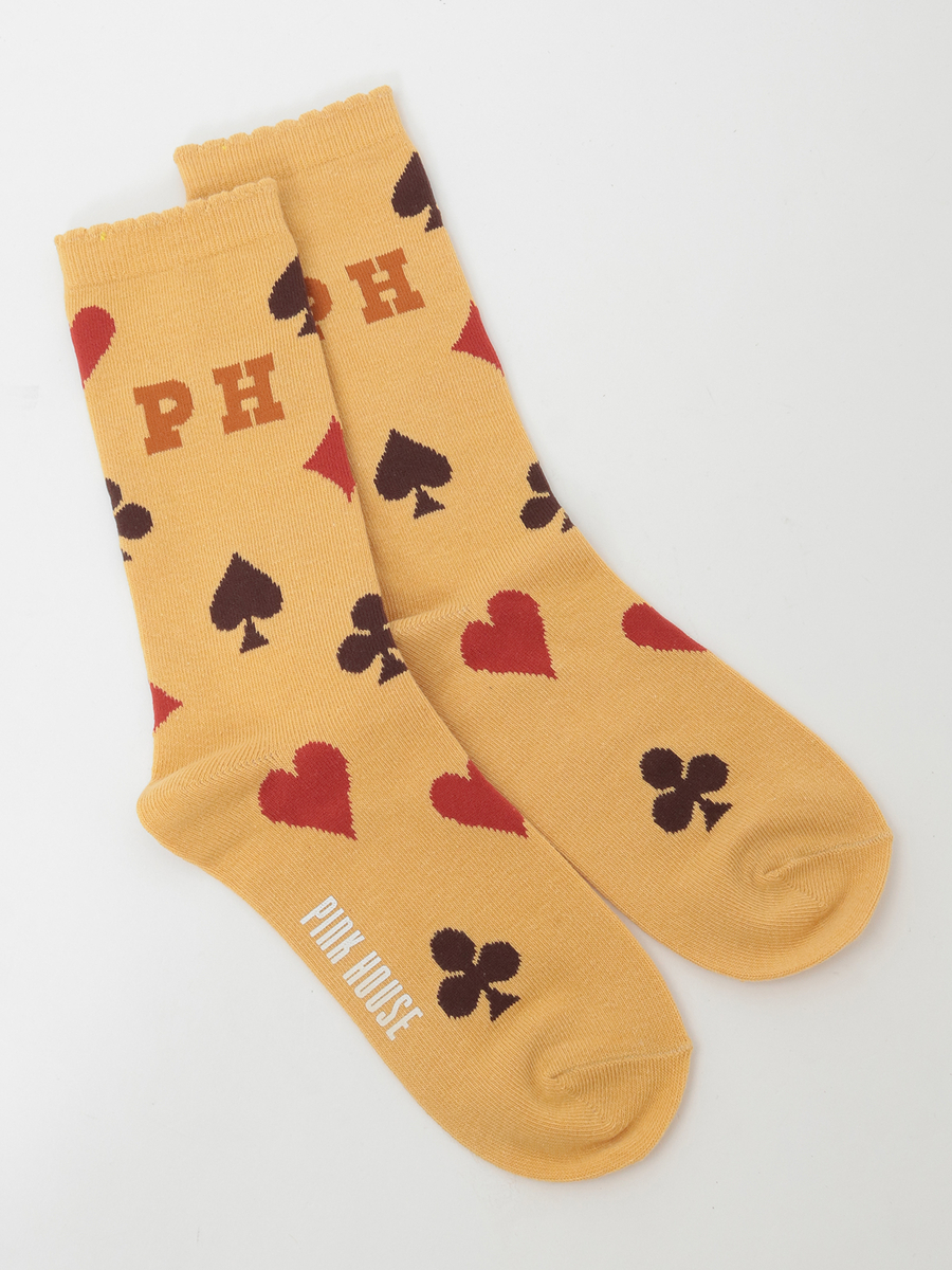 PHロゴトランプ柄ソックス 詳細画像 パンプキン 1