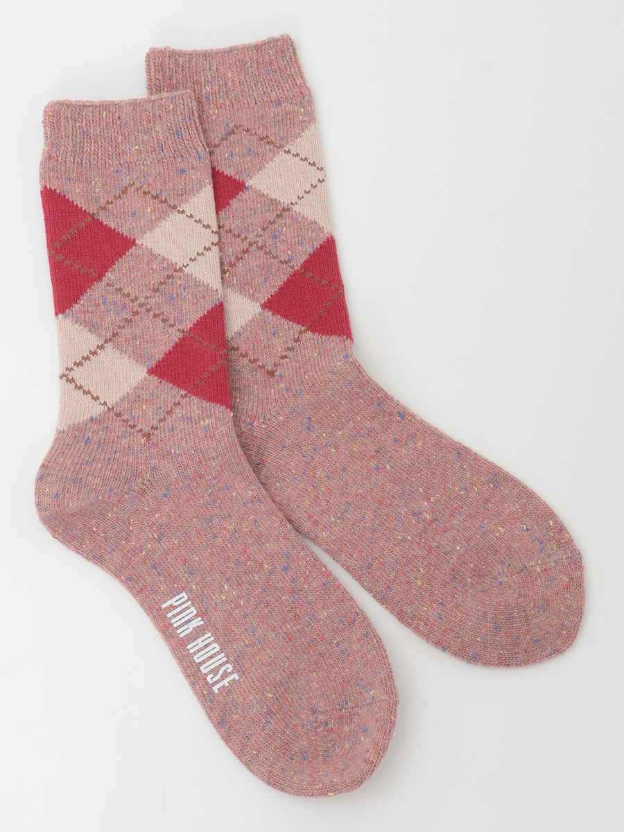 アーガイルソックス 詳細画像 ピンク 1