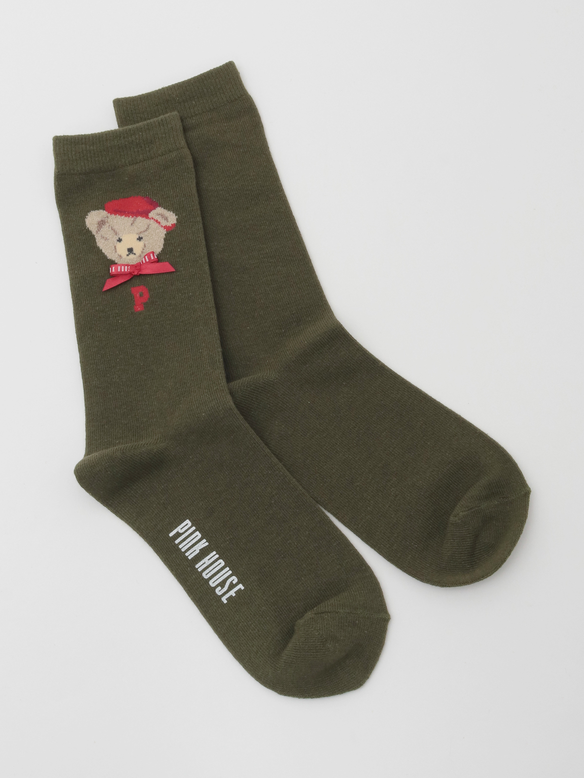 三つ子のくま冬支度モチーフソックス｜ピンクハウスオフィシャル