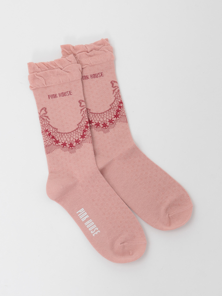 ロココレース柄ソックス