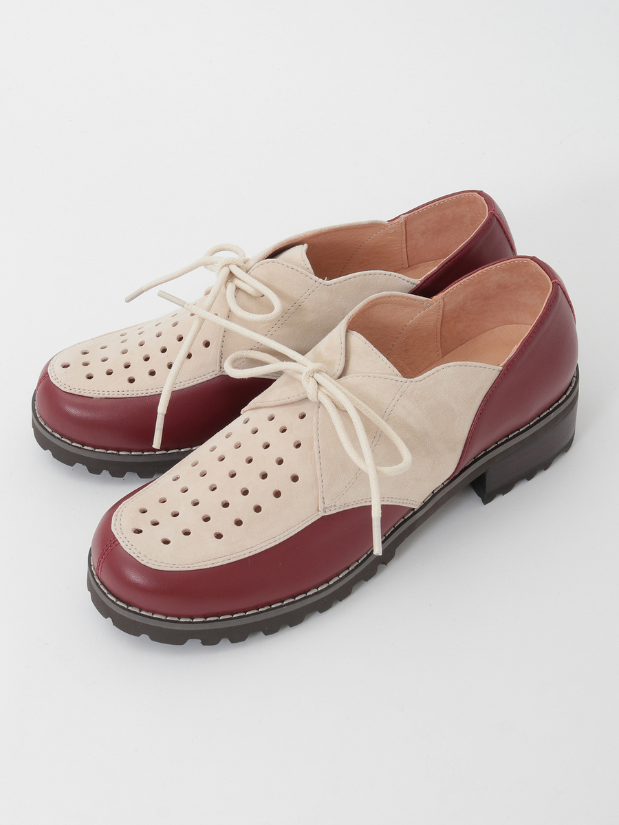 パンチングコンビシューズ 詳細画像 アカ 1