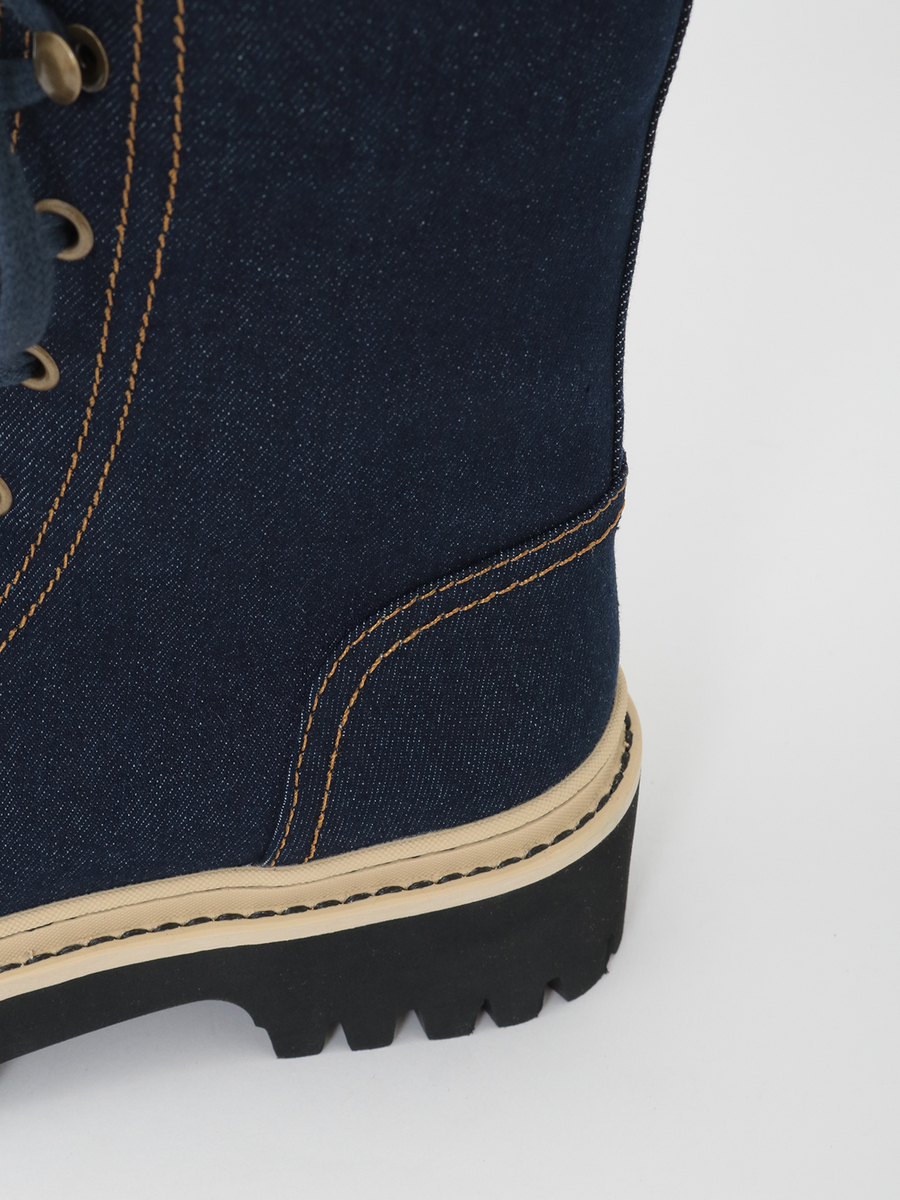 顔くまネーム使い編み上げブーツ 詳細画像 クロ 6