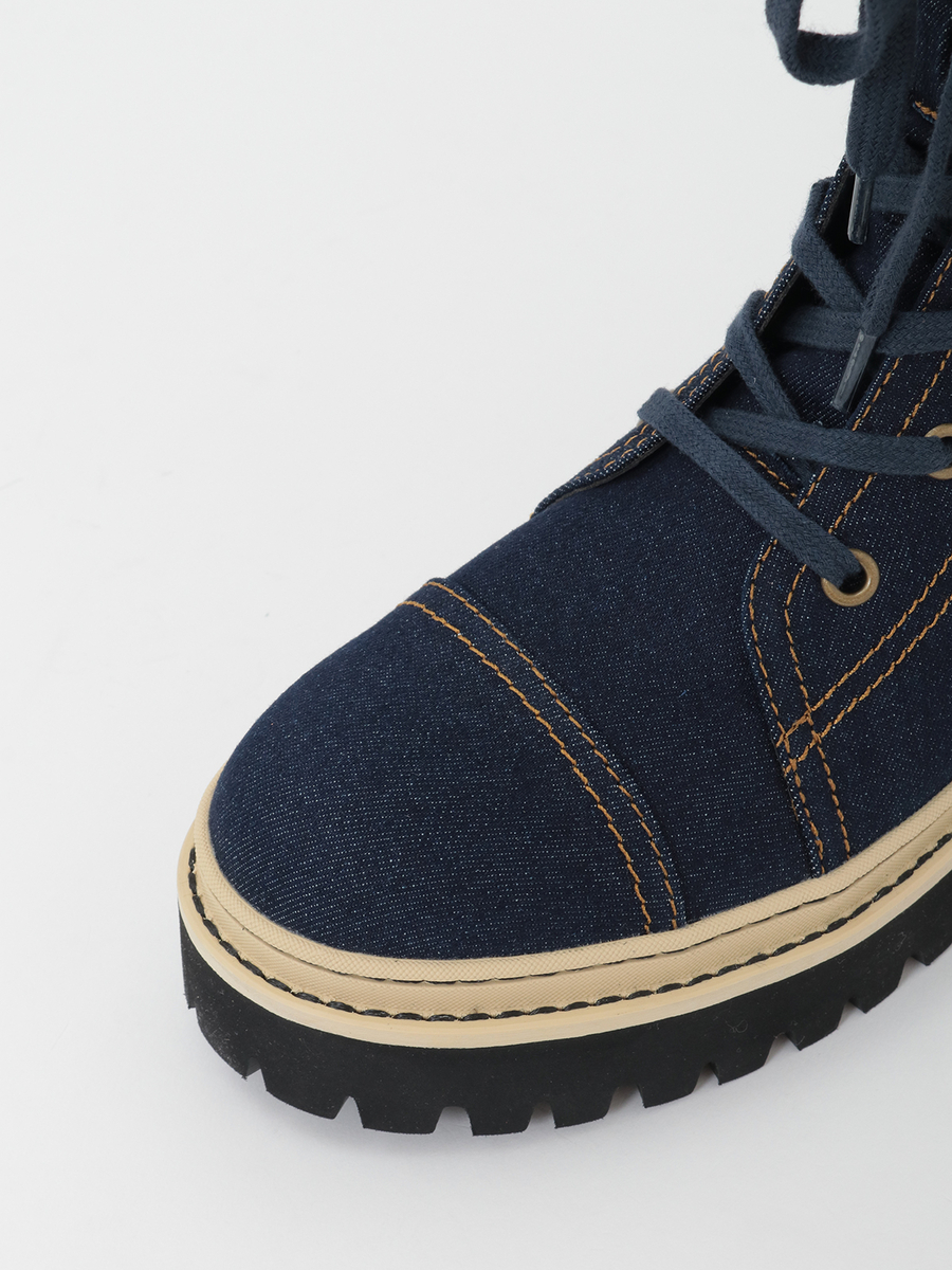 顔くまネーム使い編み上げブーツ 詳細画像 クロ 7