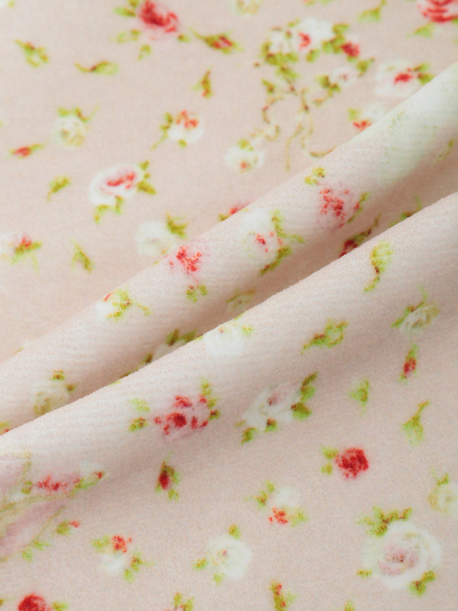 バラ園うさぎプリントタオルハンカチ 詳細画像 ピンク 3