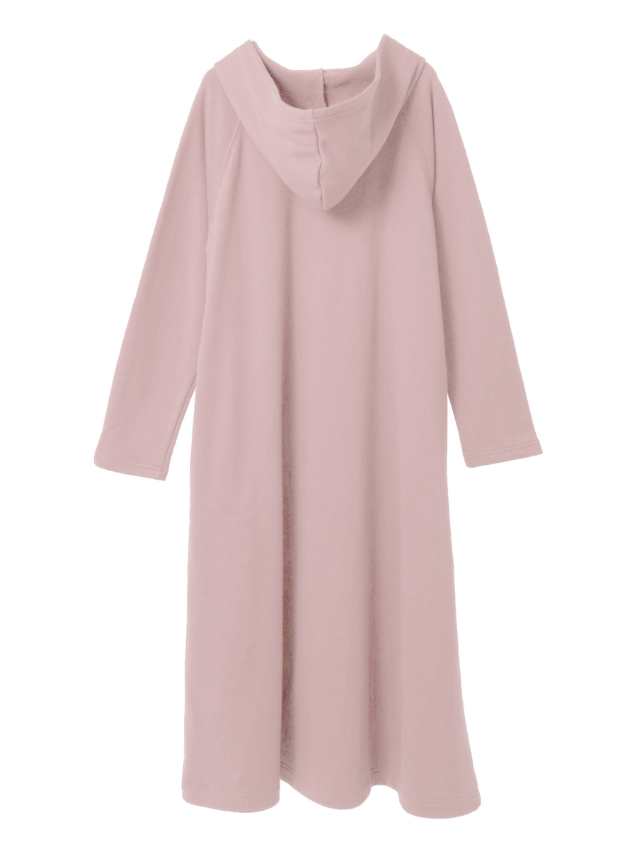 ロゴプリントフード付きスウェットワンピース 詳細画像 ピンク 2