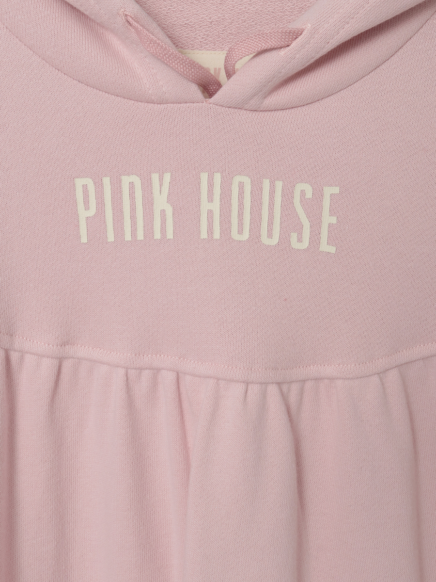 ロゴプリントフード付きスウェットワンピース 詳細画像 ピンク 7