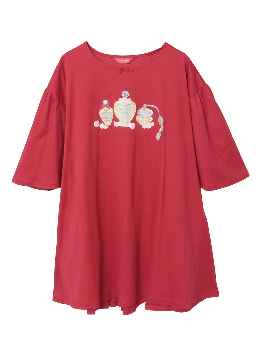 パフュームプリントカットソーチュニック 詳細画像 クロ 1