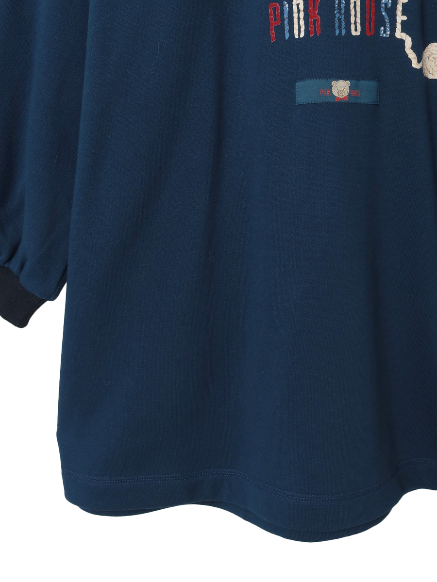 三つ子のくまの冬支度プリントスウェットチュニック 詳細画像 アカ系 5