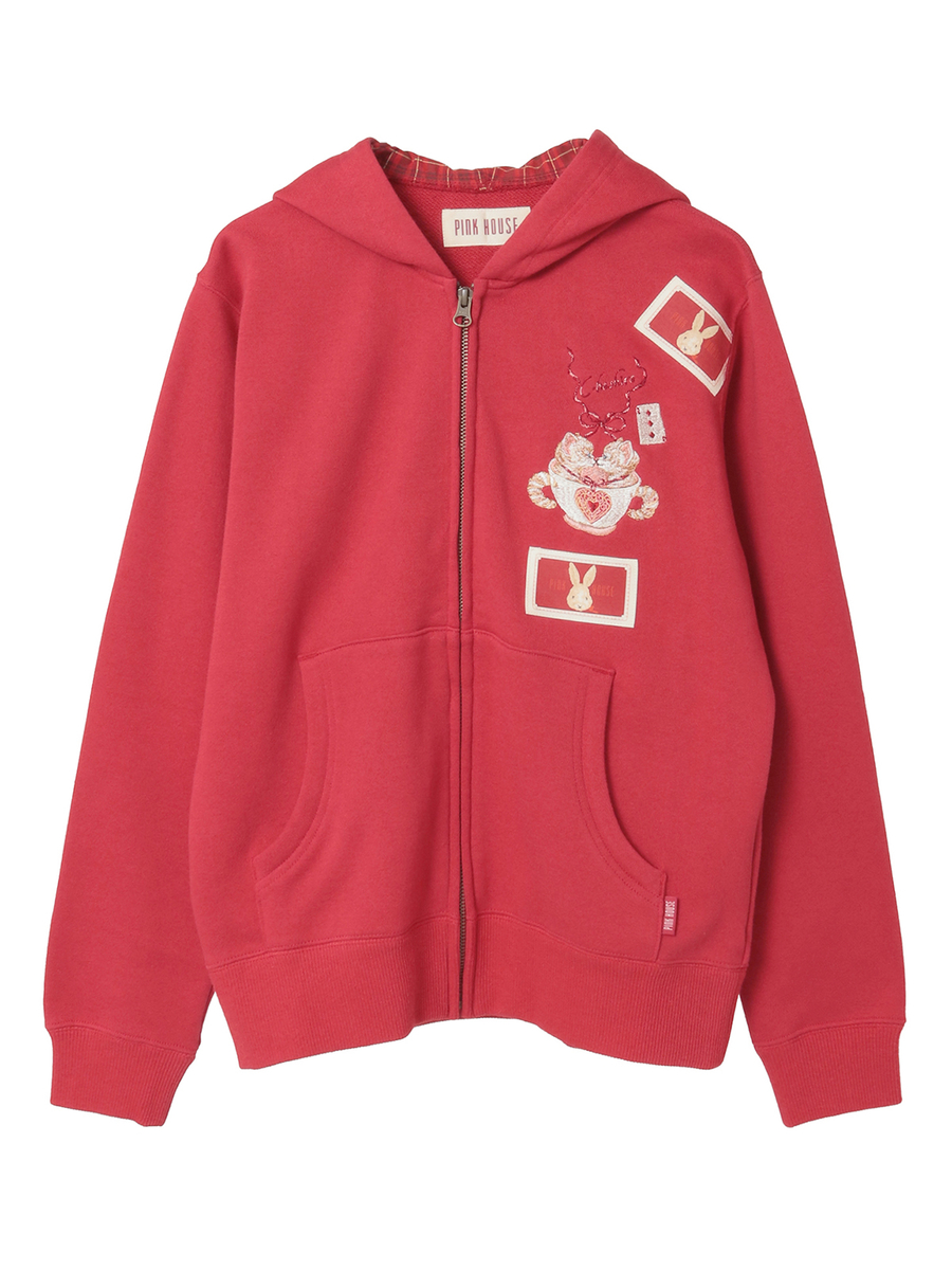 TWINS CHESHIRE刺繍パーカー 詳細画像 アカ 1