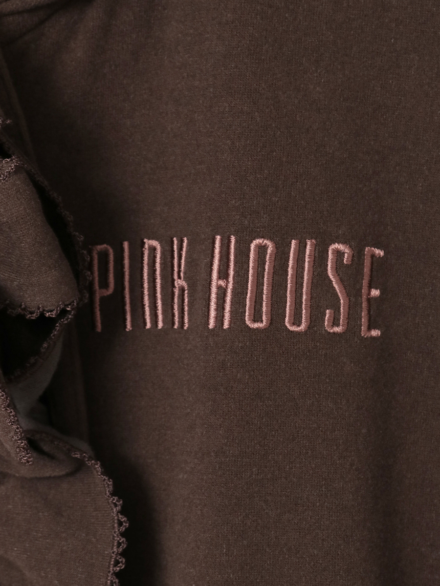 ロゴ刺繍フード付きカーディガン 詳細画像 ブルー 13