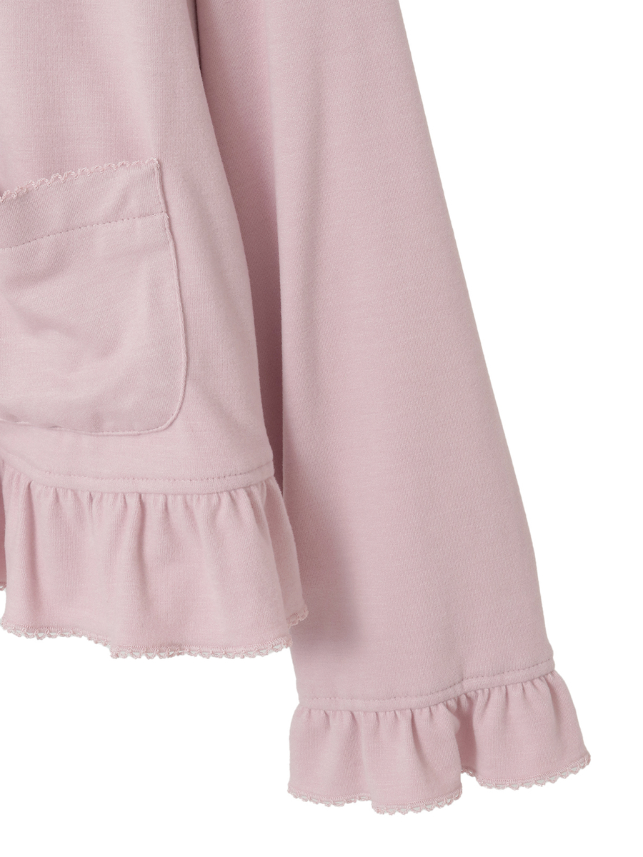 ロゴ刺繍フード付きカーディガン 詳細画像 ブルー 5