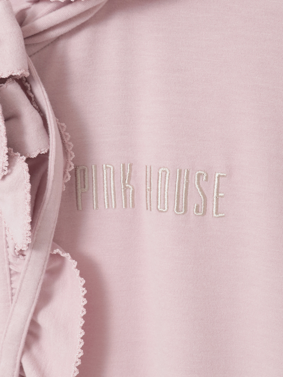 ロゴ刺繍フード付きカーディガン 詳細画像 ブルー 7