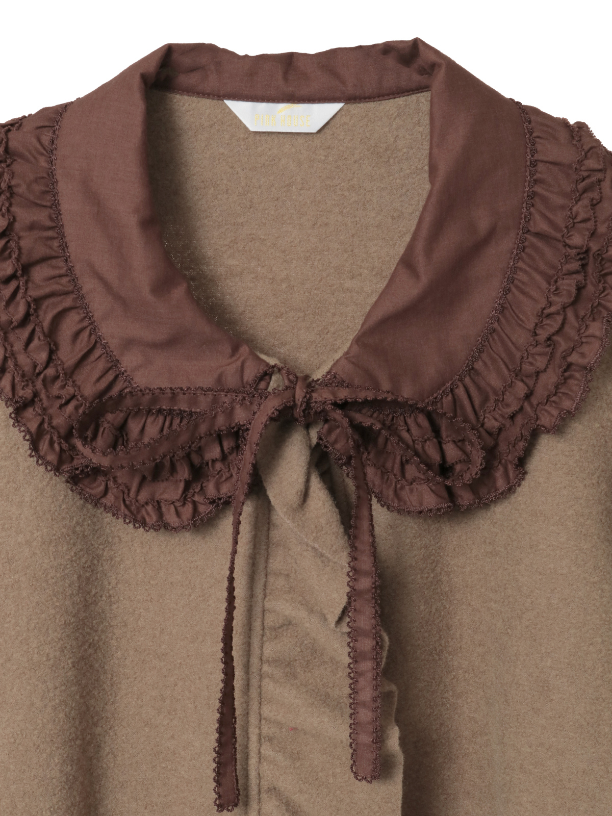 ローン衿付き圧縮ブークレーカーディガン｜ピンクハウスオフィシャル