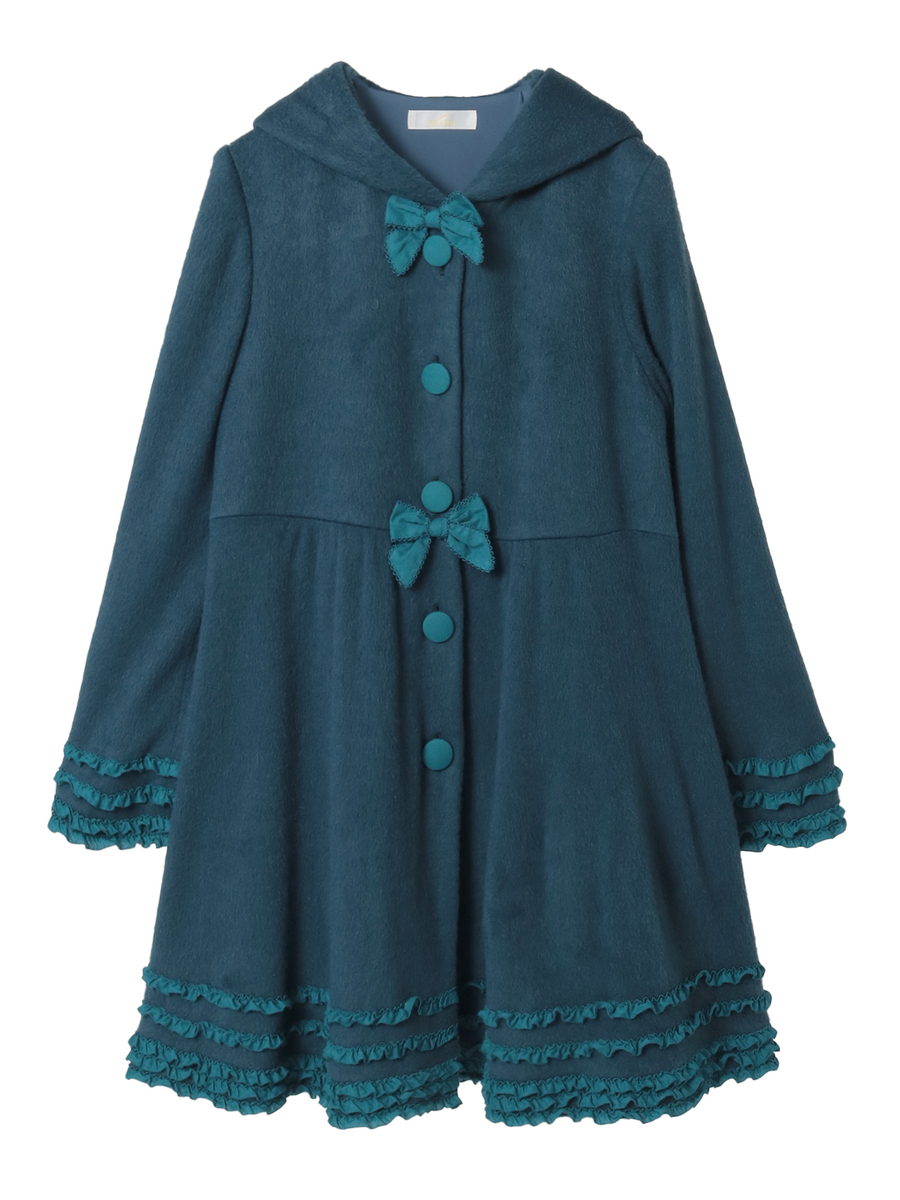 スムースシャギーフード付きカーディガン 詳細画像 アカ 1