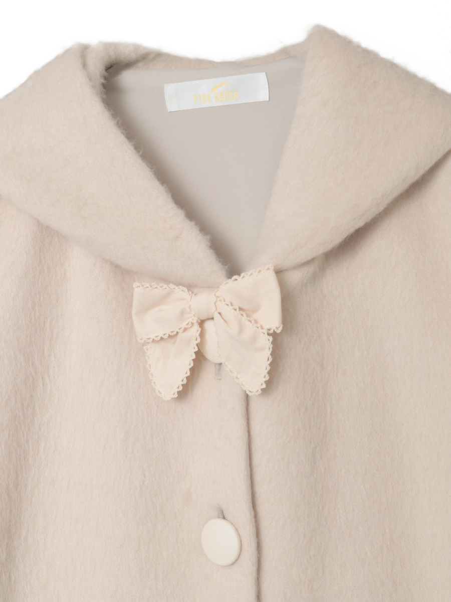 スムースシャギーフード付きカーディガン 詳細画像 アカ 10