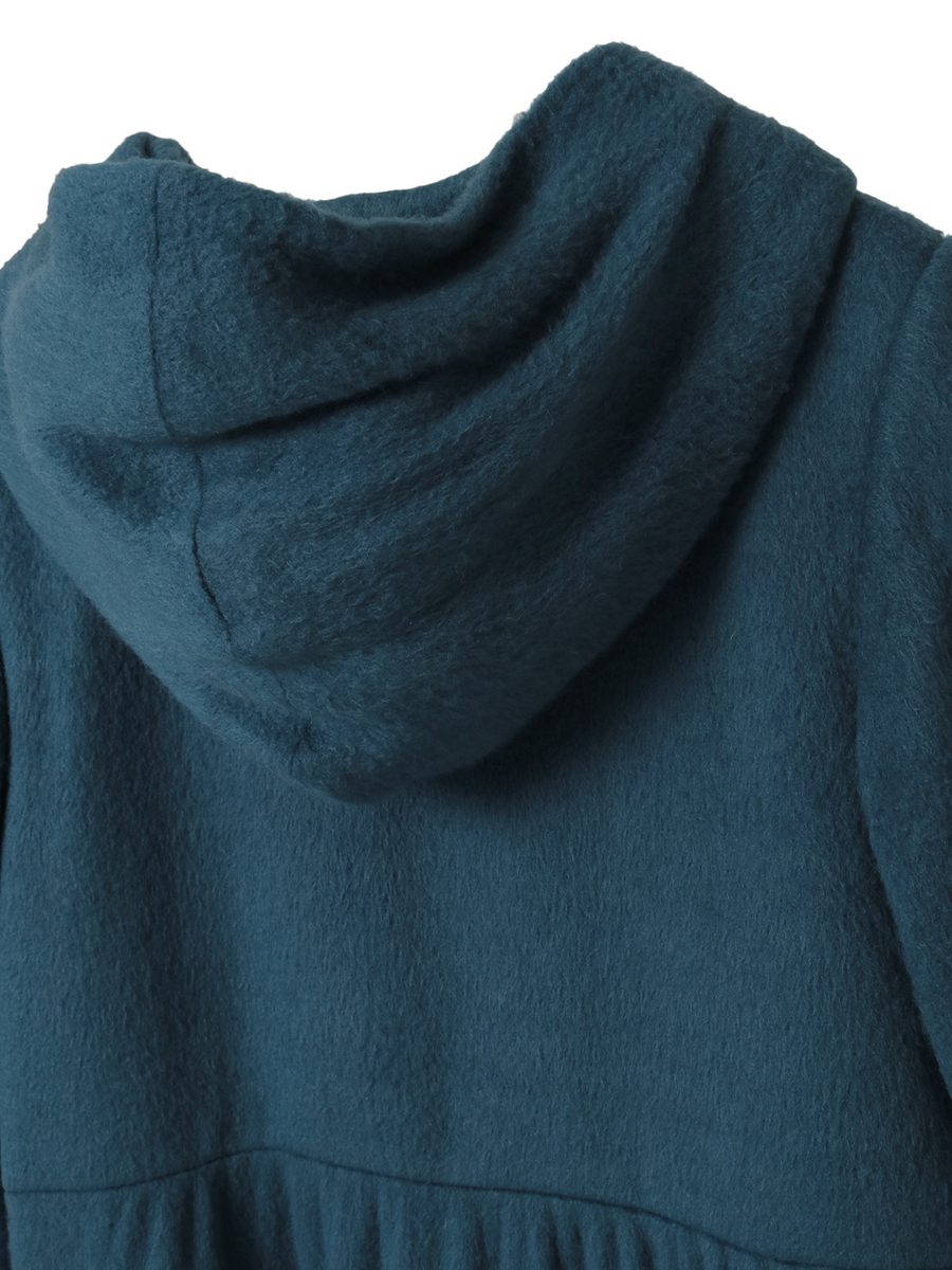 スムースシャギーフード付きカーディガン 詳細画像 アカ 4