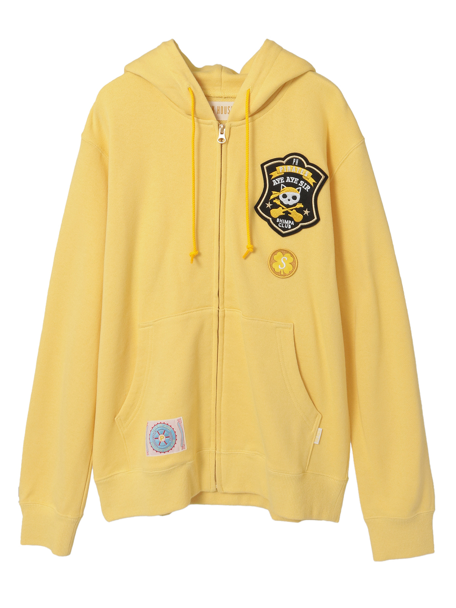PINK HOUSE×Momoclo パイレーツキャットワッペンパーカー 詳細画像 イエロー 1