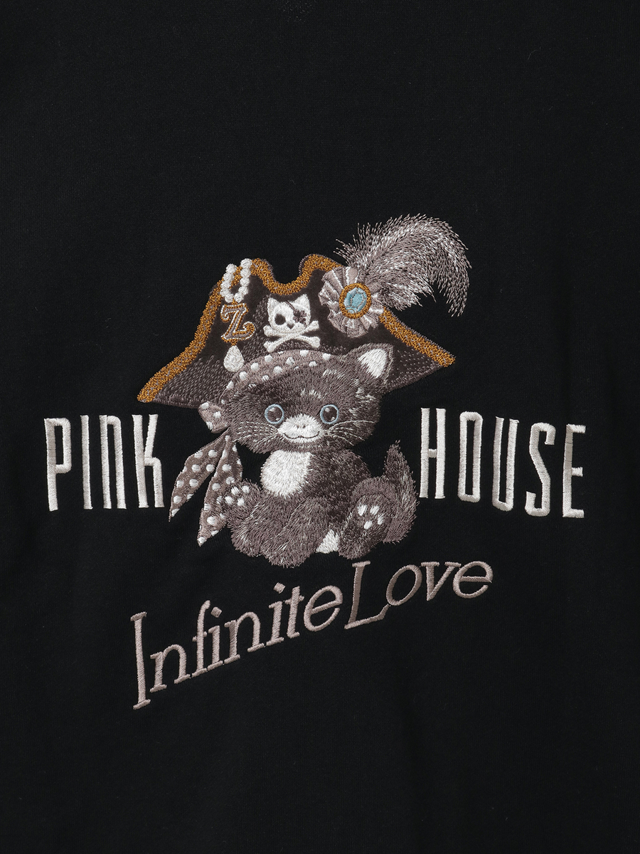 PINK HOUSE×Momoclo パイレーツキャットワッペンパーカー 詳細画像 イエロー 10