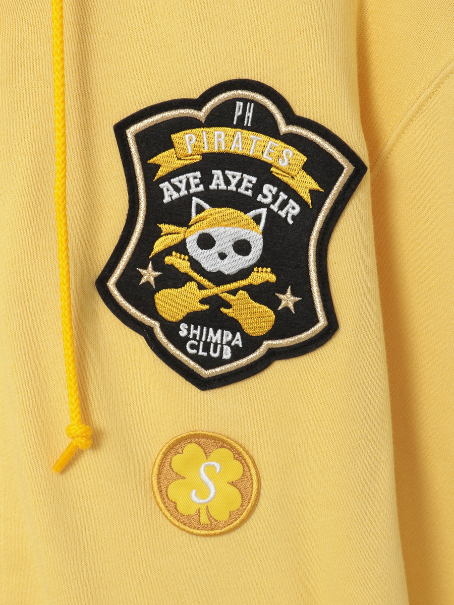 PINK HOUSE×Momoclo パイレーツキャットワッペンパーカー 詳細画像 イエロー 7