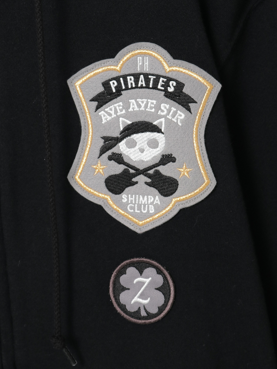 PINK HOUSE×Momoclo パイレーツキャットワッペンパーカー 詳細画像 イエロー 9