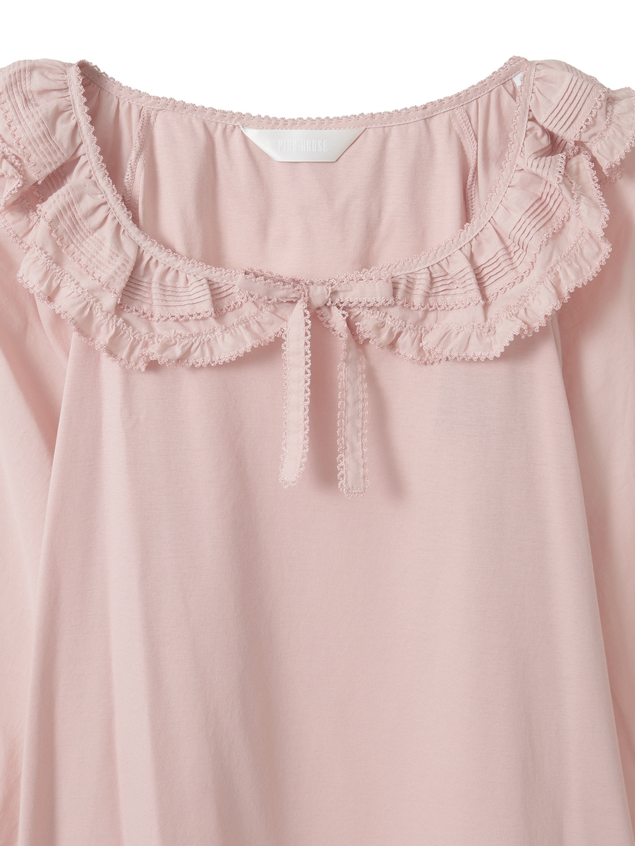 ローンフリル襟付きカットソー 詳細画像 クロ 3