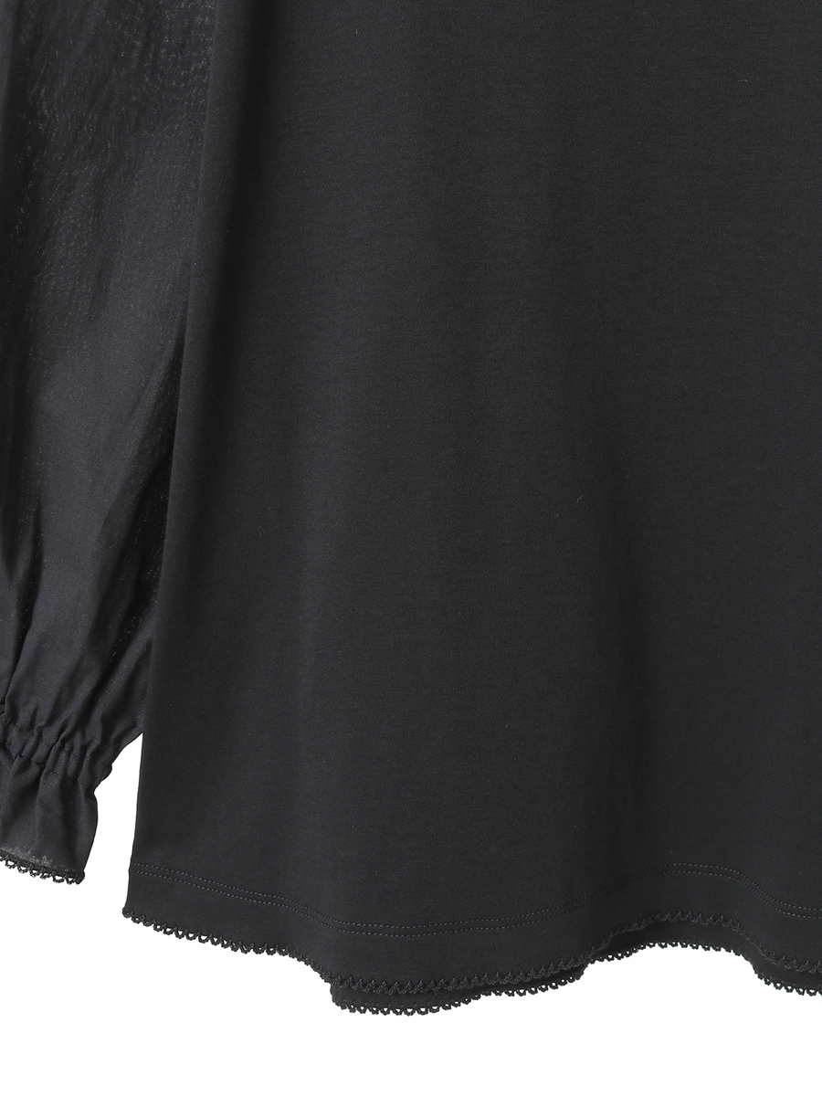 ローンフリル襟付きカットソー 詳細画像 クロ 6