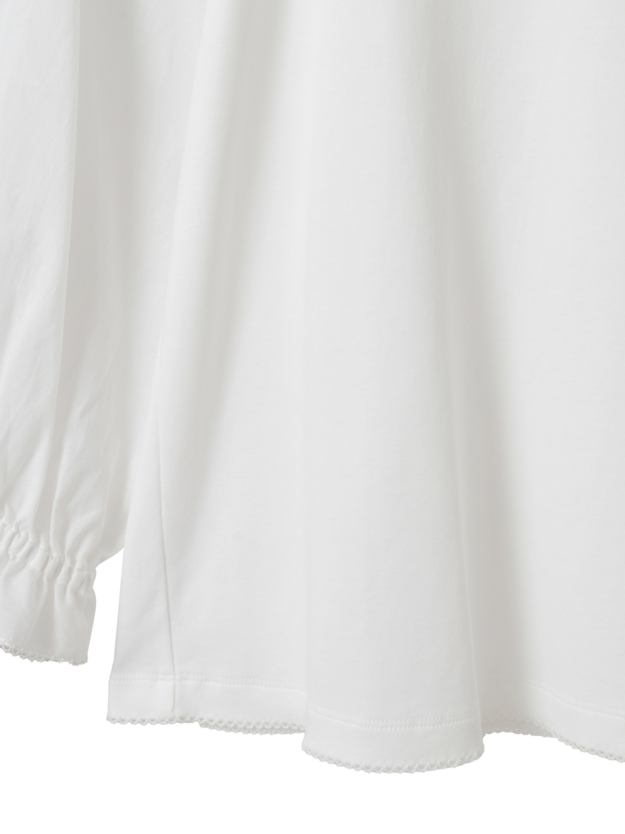 ローンフリル襟付きカットソー 詳細画像 クロ 7