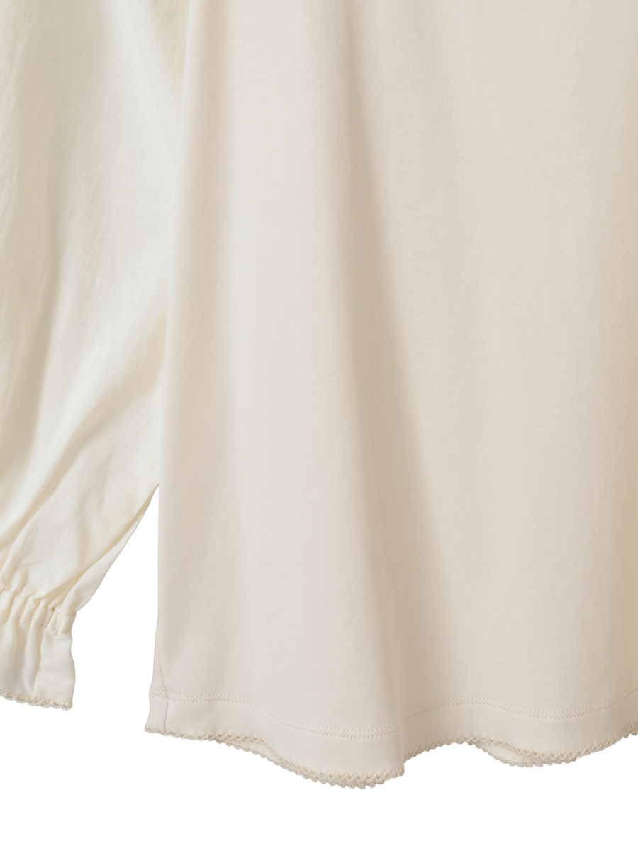 ローンフリル襟付きカットソー 詳細画像 クロ 8