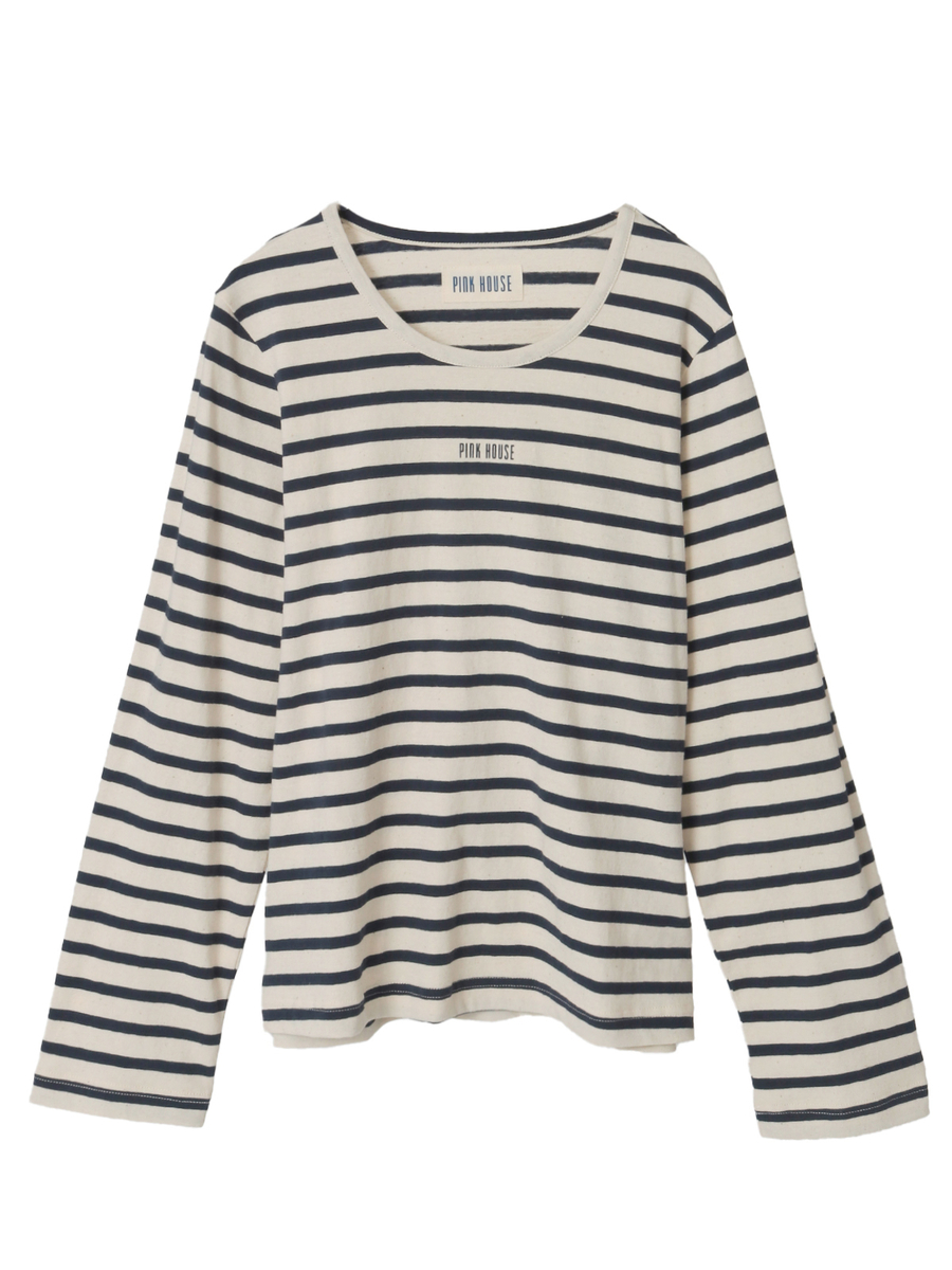 ロゴプリントボーダーカットソー 詳細画像 キナリ×イエロー 1