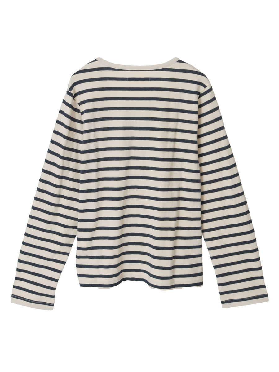 ロゴプリントボーダーカットソー 詳細画像 キナリ×イエロー 2