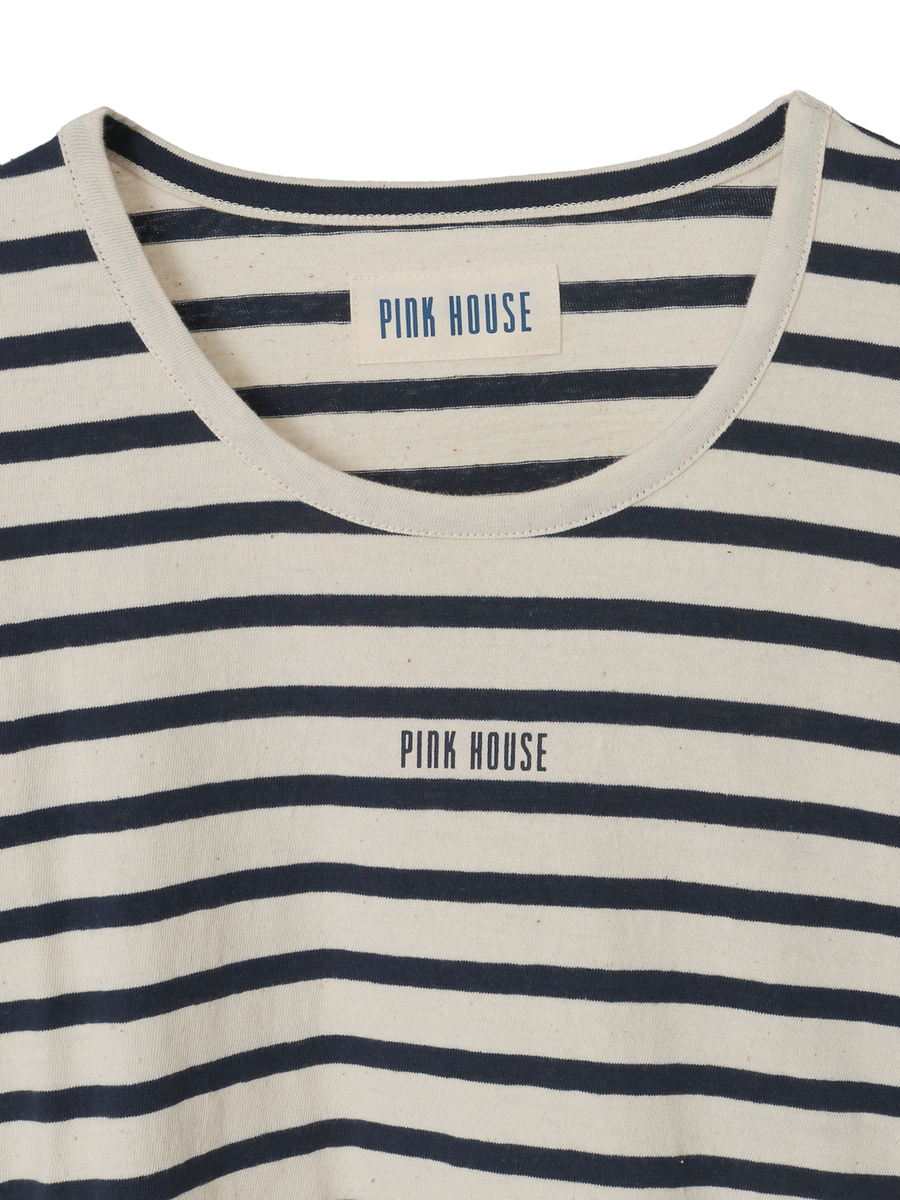 ロゴプリントボーダーカットソー 詳細画像 キナリ×イエロー 3