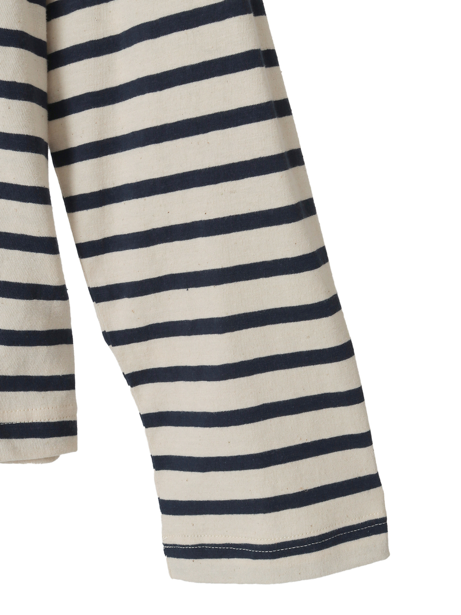 ロゴプリントボーダーカットソー 詳細画像 キナリ×イエロー 4