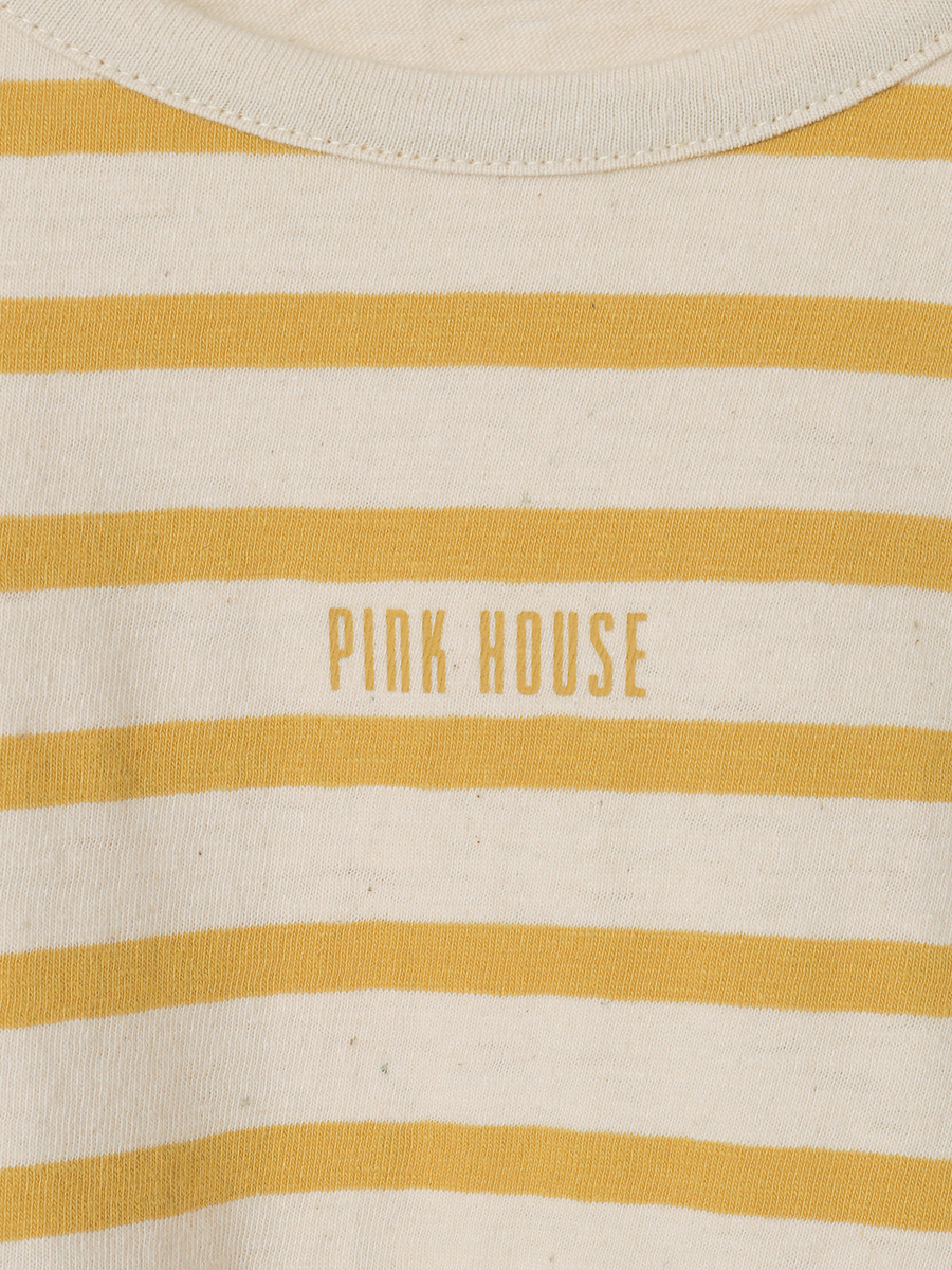 ロゴプリントボーダーカットソー 詳細画像 キナリ×イエロー 8