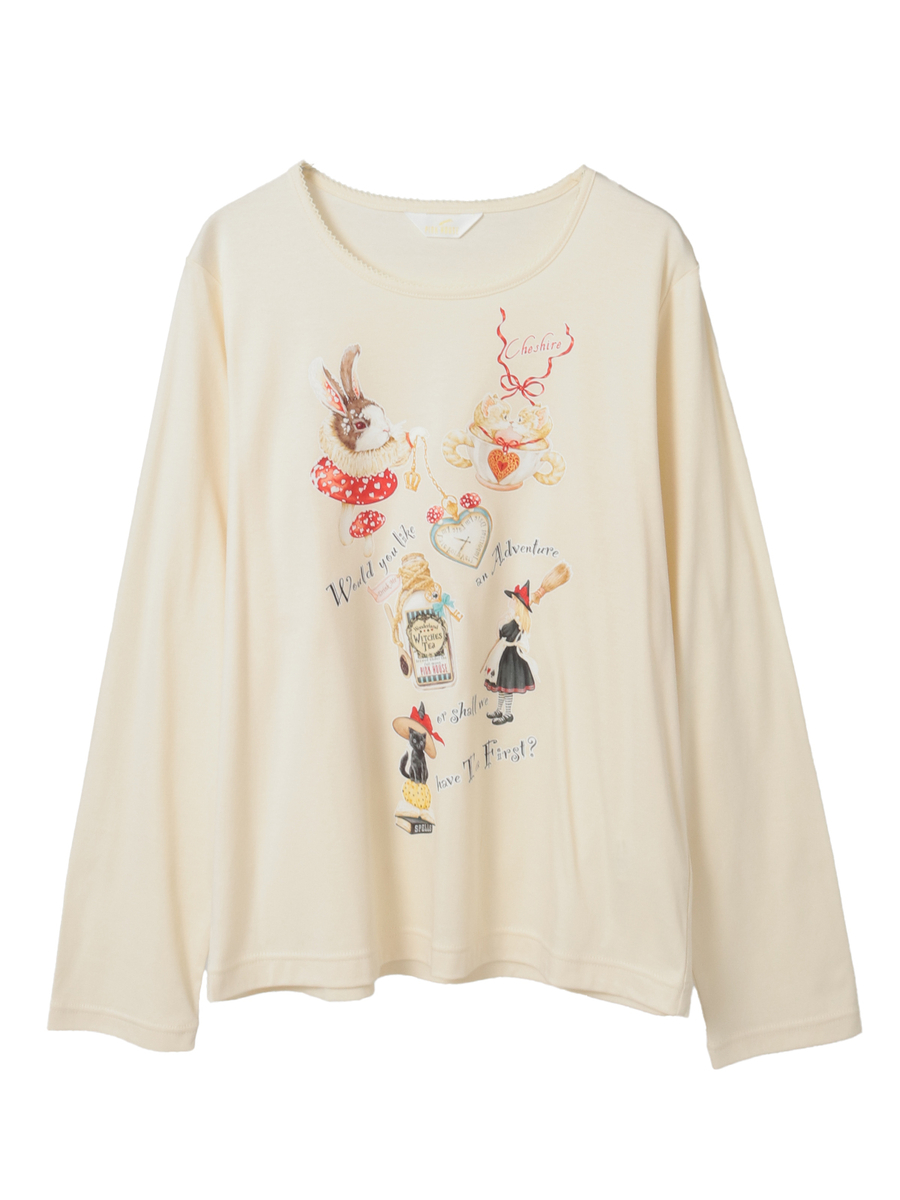 ハロウィーンワンダーランドプリントカットソー 詳細画像 アイボリー 1