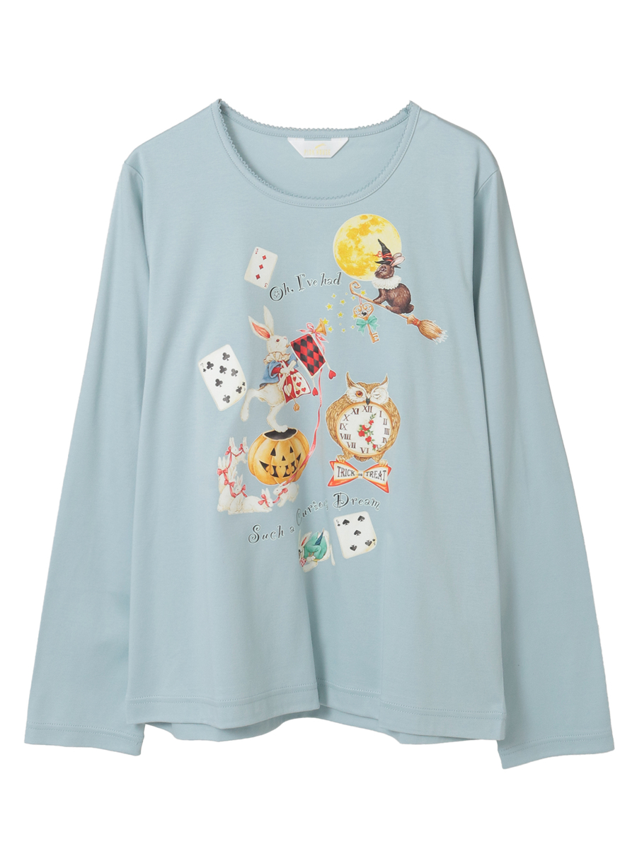 ハロウィーンワンダーランドプリントカットソー 詳細画像 ブルーB 1
