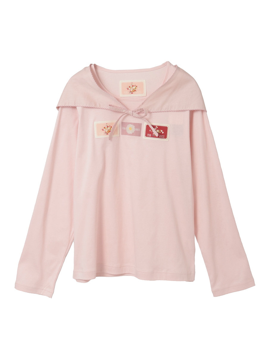 ジョセフィーヌ刺繍バンダナ付きネームワッペンカットソー 詳細画像 ピンク 7