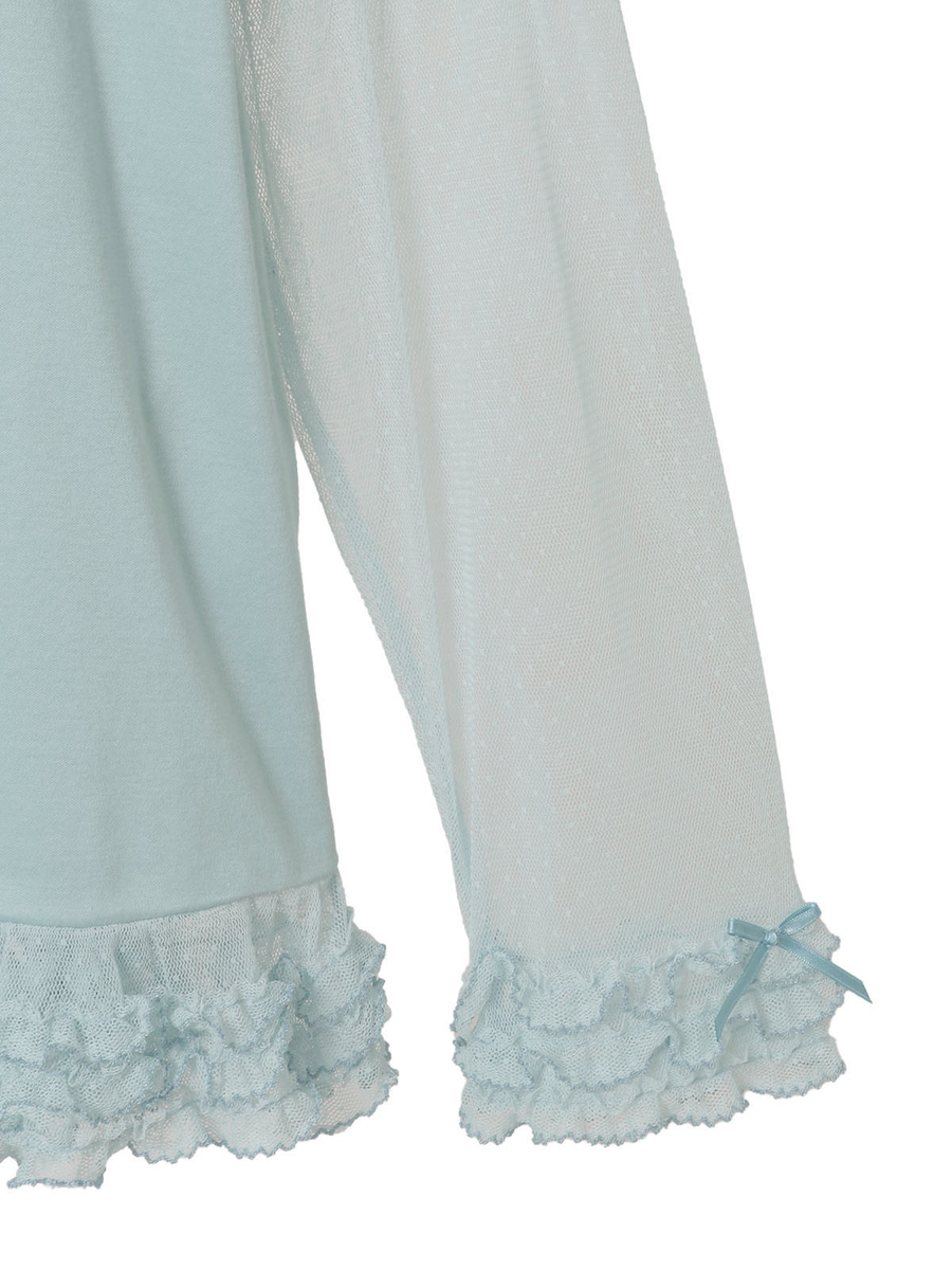 ドットチュール使いハイネックカットソー 詳細画像 ピンク 10