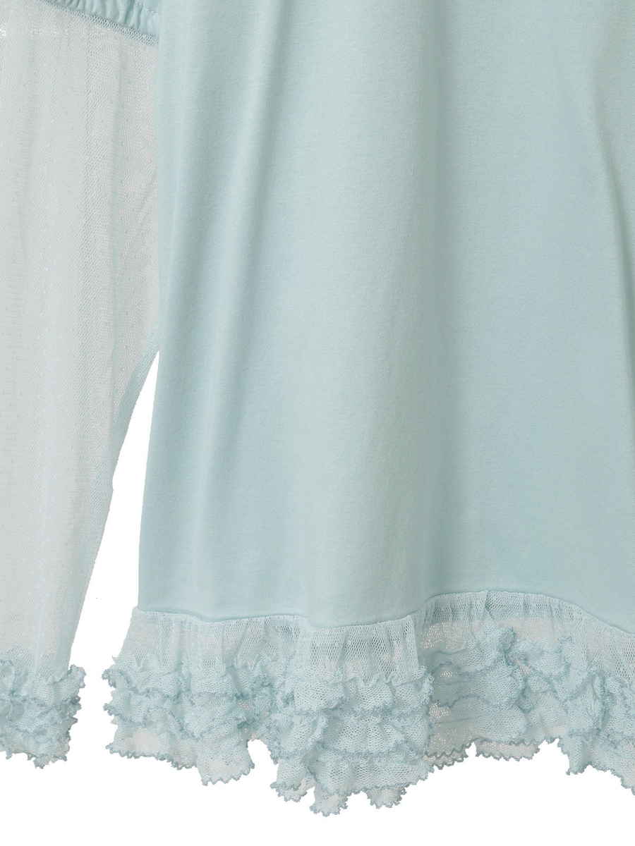 ドットチュール使いハイネックカットソー 詳細画像 ピンク 11