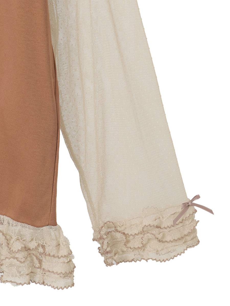 ドットチュール使いハイネックカットソー 詳細画像 ピンク 12