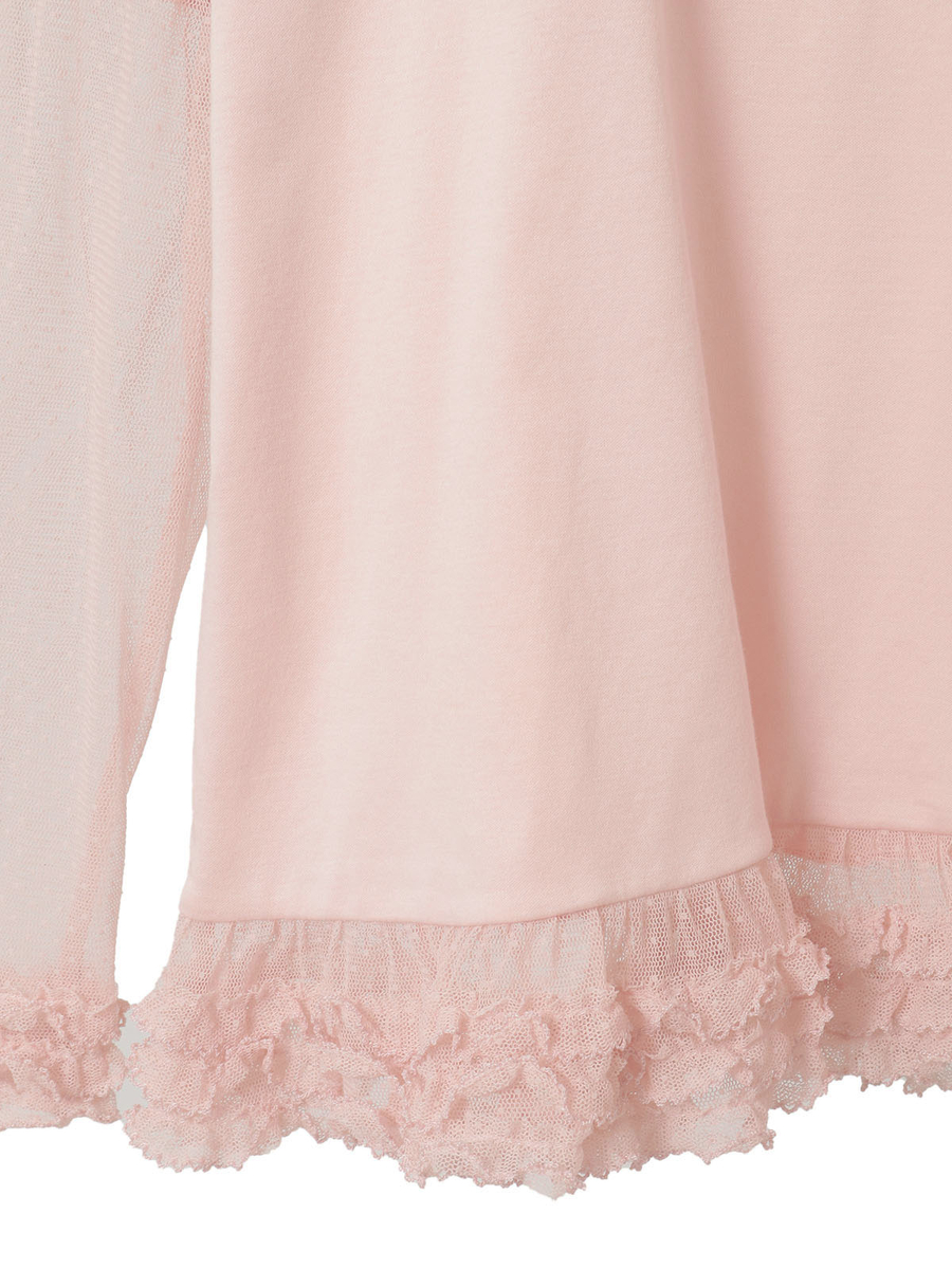 ドットチュール使いハイネックカットソー 詳細画像 ピンク 5