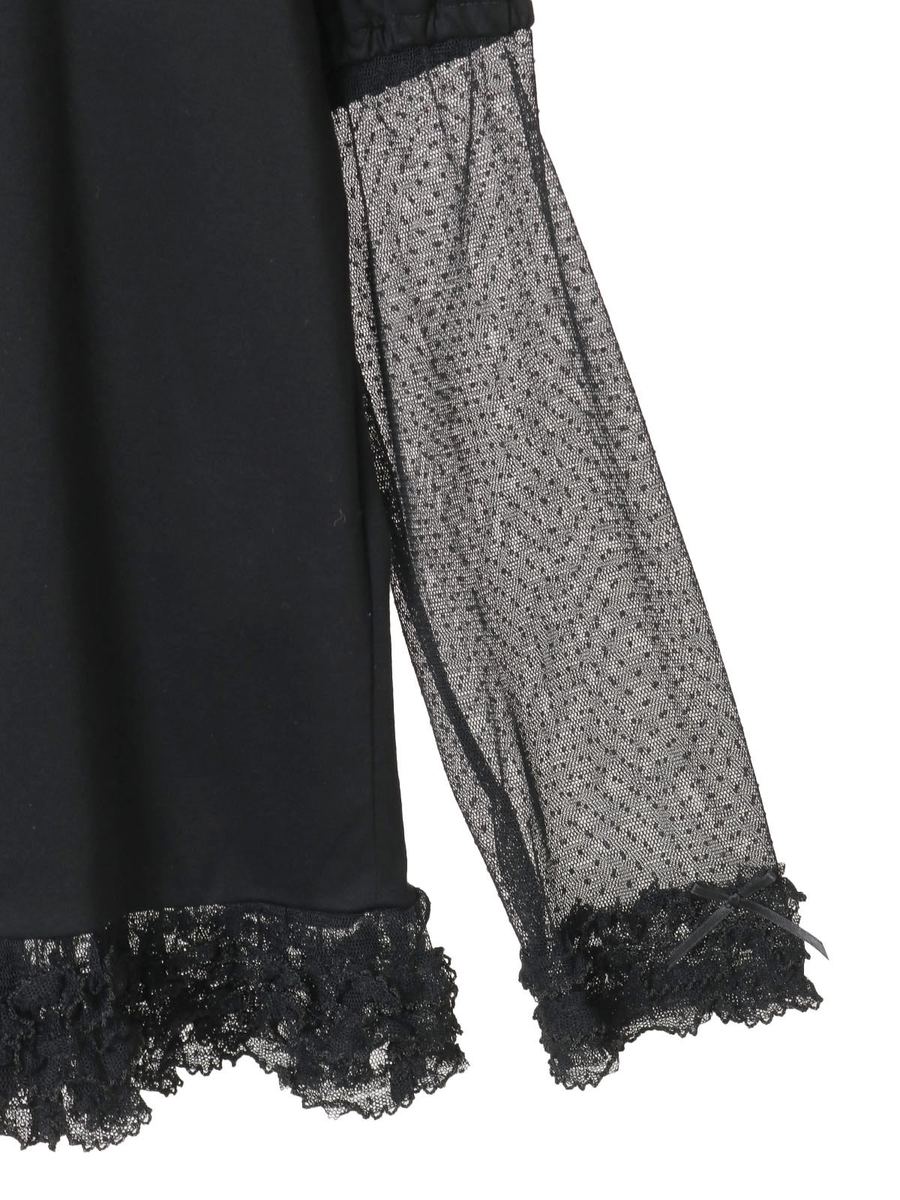 ドットチュール使いハイネックカットソー 詳細画像 ピンク 6