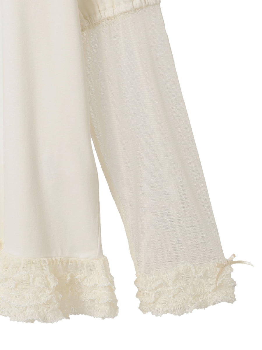 ドットチュール使いハイネックカットソー 詳細画像 ピンク 8