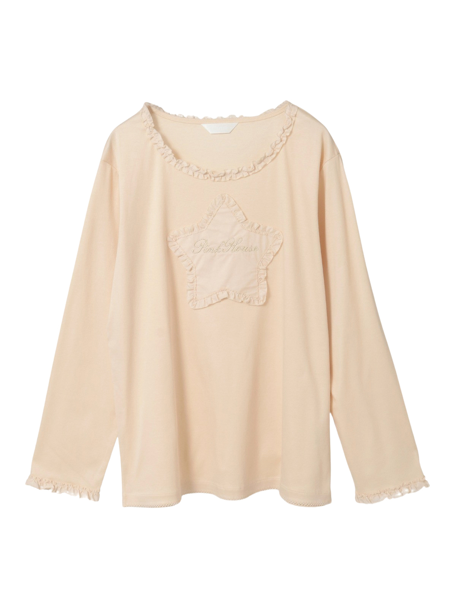 星アップリケ付きカットソー 詳細画像 キナリ 1