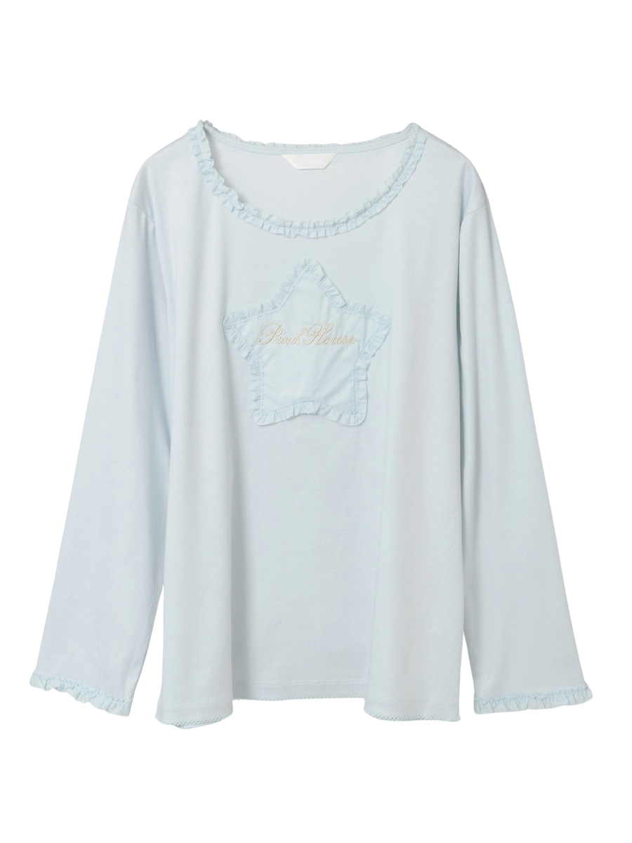 星アップリケ付きカットソー 詳細画像 ソライロ 1