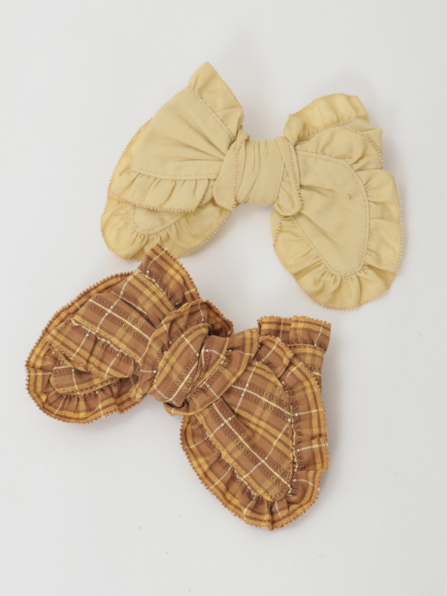 チェック＆無地リボンブローチ付きロゴプリントトレーナー 詳細画像 アカ 15