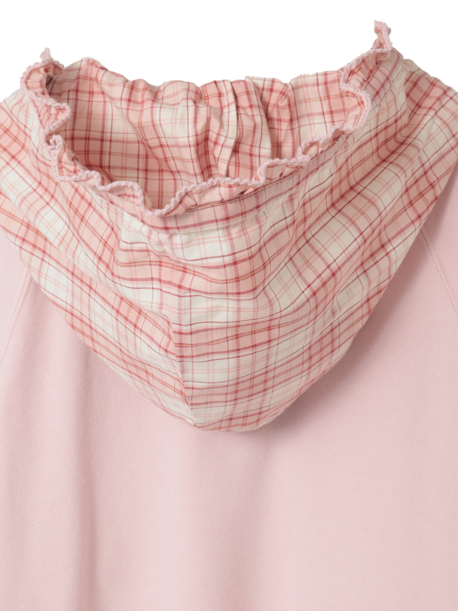 バラ園うさぎプリントフード付きトレーナー 詳細画像 ブルー 11