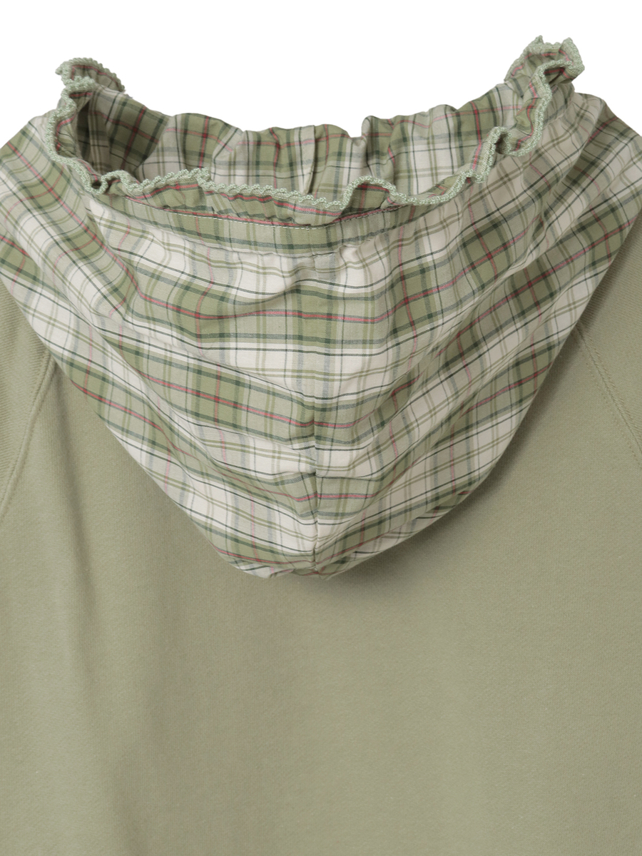 バラ園うさぎプリントフード付きトレーナー 詳細画像 ブルー 13