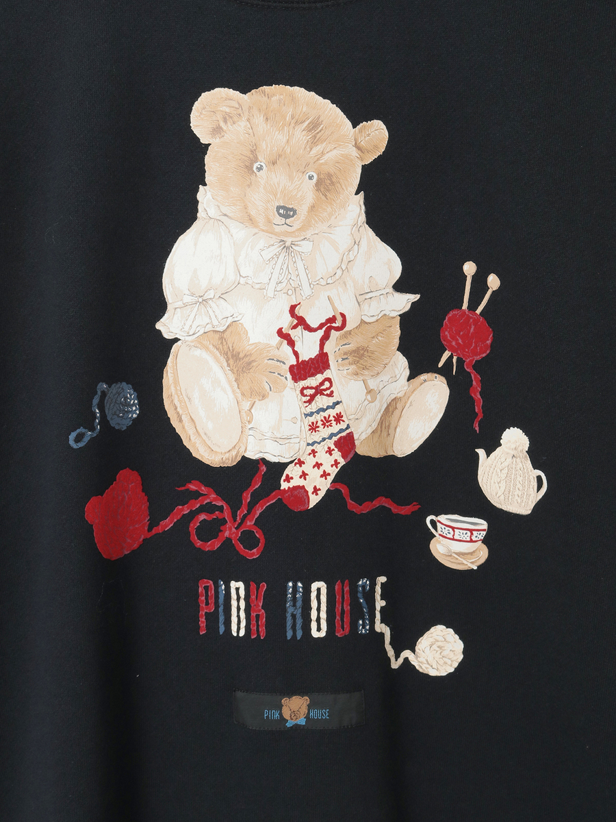 三つ子のくまの冬支度プリントトレーナー 詳細画像 アカ 7