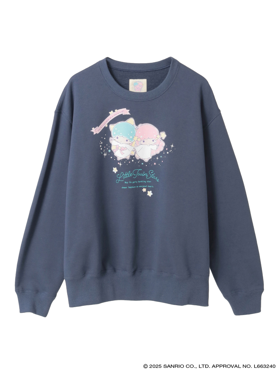 Little Twin Stars×PINK HOUSE プリントトレーナー 詳細画像 ナイトブルー 1